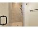 Spacious shower with dual shower heads and glass enclosure at 5288 East Cherokee Dr, Canton, GA 30115