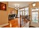 Music room with hardwood floors, piano, and access to the outside at 25 High Gate Trl, Decatur, GA 30030