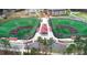 Aerial view of two athletic fields with a central building at 4617 Dunover Cir, Dunwoody, GA 30360