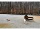 Personal sitting on bench at dog park with two dogs at 4617 Dunover Cir, Dunwoody, GA 30360