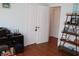 Hardwood floor bedroom with closet and shelving at 162 Gainesborough Dr, Dallas, GA 30157