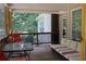 Screened porch with comfortable seating and outdoor table at 162 Gainesborough Dr, Dallas, GA 30157