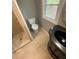 Modern bathroom with a toilet, shower, and vanity at 1591 Woodland Se Ave, Atlanta, GA 30316