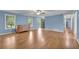 Hardwood floor living room with light blue walls at 8926 East Carroll Rd, Winston, GA 30187