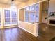 Bright dining area with hardwood floors and view to backyard at 1710 Aurelia Dr, Cumming, GA 30041