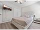 Bedroom with full bed, hardwood floors, and ceiling fan at 4266 Cabretta Se Dr, Smyrna, GA 30080