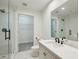 Clean bathroom with walk-in shower and updated vanity at 50 Biscayne Dr # 2109, Atlanta, GA 30309