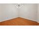 Empty dining room with hardwood floors and chandelier at 50 Biscayne Dr # 2109, Atlanta, GA 30309
