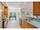 Modern kitchen with granite countertops and stainless steel appliances at 50 Biscayne Dr # 2109, Atlanta, GA 30309