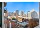 Enjoy expansive city views from this balcony at 943 Peachtree Ne St # 809, Atlanta, GA 30309