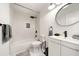 Bathroom with a tub, shower, and modern vanity at 3685 Manhattan Dr, Decatur, GA 30034