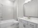 Bathroom with shower/tub, toilet, and vanity at 734 Stickley Oak Way, Woodstock, GA 30189