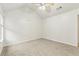 Bright bedroom with vaulted ceiling and ceiling fan at 6057 Hemperly Rd, Atlanta, GA 30349