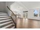 Modern staircase leading to upper level at 23 Rockberry Ct, Dallas, GA 30157