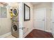 Convenient laundry room with a stackable washer and dryer at 325 E Paces Ferry Rd # 1110, Atlanta, GA 30305
