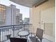 Private balcony with table and chairs, city views at 325 E Paces Ferry Ne Rd # Apt 710, Atlanta, GA 30305