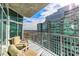 Spacious balcony with city views and comfortable seating at 943 Peachtree Ne St # 1708, Atlanta, GA 30309