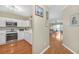 Modern kitchen with white cabinets and mosaic backsplash at 3275 Lenox Ne Rd # 206, Atlanta, GA 30324