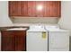 Laundry room with washer, dryer, and cabinets at 2656 Old Norcross Rd, Tucker, GA 30084