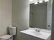 Clean bathroom with vanity, toilet and shower at 6354 Shannon Pkwy # 6D, Union City, GA 30291