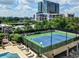 Luxury rooftop pool and tennis court amenities at 325 E Paces Ferry Ne Rd # 806, Atlanta, GA 30305