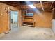 Unfinished basement with workshop area and extra storage space at 5078 Hubert Dr, Powder Springs, GA 30127