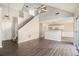 Spacious living room with hardwood floors, high ceilings, and fireplace at 4260 Wesley Hall Dr, Decatur, GA 30035