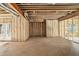 Unfinished basement with exposed framing, insulation, and a window at 7519 Waterview Cv, Douglasville, GA 30135