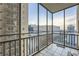 Private screened balcony offering city views at 300 W Peachtree St # 12A, Atlanta, GA 30308