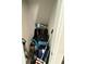 Storage closet with shelving and hanging space for coats and luggage at 3109 Baylor Cir, Mcdonough, GA 30253