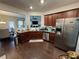 Modern kitchen featuring stainless steel appliances and a large island at 3109 Baylor Cir, Mcdonough, GA 30253