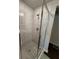 Large walk-in shower with glass enclosure and marble-look tile at 3109 Baylor Cir, Mcdonough, GA 30253