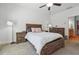 Main bedroom with king-size bed and en-suite bathroom at 4204 Mastic Pointe # 24, Acworth, GA 30101