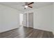 Spacious bedroom with hardwood floors and two closets at 8658 Knox Bridge Hwy, Canton, GA 30114