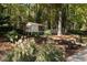 Lovely chicken coop in the backyard, surrounded by trees and landscaping at 315 Brandenburgh Cir, Roswell, GA 30075