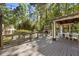 Large deck with a view of the backyard and pool at 315 Brandenburgh Cir, Roswell, GA 30075