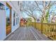 Spacious deck with wooden railings and backyard view at 1103 Church Nw St, Atlanta, GA 30318