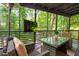 Spacious screened porch overlooking wooded area at 3059 Trafalgar Way, Atlanta, GA 30341