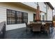 Back deck with table, chairs, and umbrella at 4492 Bryten Dr, Douglasville, GA 30135