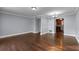 Bright dining room with hardwood floors and access to kitchen at 5667 Kingsport Dr, Atlanta, GA 30342