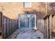 Private patio with sliding glass door access at 5667 Kingsport Dr, Atlanta, GA 30342
