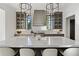 Gourmet kitchen with marble island, custom cabinetry, and high-end appliances at 6870 Colfax Ave, Cumming, GA 30040