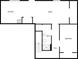 Layout features kitchen, living room, bath, and bedroom at 1043 Carriage Trace Cir, Stone Mountain, GA 30087