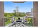 Private balcony with city views and outdoor seating at 2795 Peachtree Ne Rd # 703, Atlanta, GA 30305