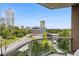 Enjoy city views from this spacious balcony with glass railings at 2795 Peachtree Ne Rd # 703, Atlanta, GA 30305