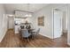 Bright dining area with hardwood floors and kitchen access at 2795 Peachtree Ne Rd # 703, Atlanta, GA 30305