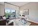 Bright home office features hardwood floors, city view, and ample natural light at 2795 Peachtree Ne Rd # 703, Atlanta, GA 30305