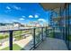 Private balcony overlooking a landscaped courtyard at 788 W Marietta Nw St # 212, Atlanta, GA 30318