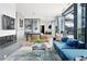 Elegant community lounge with fireplace, comfortable seating, and pool table at 788 W Marietta Nw St # 212, Atlanta, GA 30318