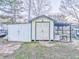 Backyard featuring a storage shed at 87 Bradley Trl, Kingston, GA 30145